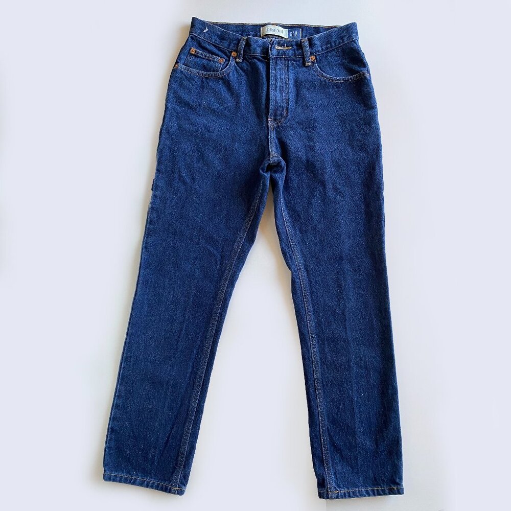 Vtg 90' GAP Original Fit Women 4 Jeans Classic Blue High Rise Straight Leg